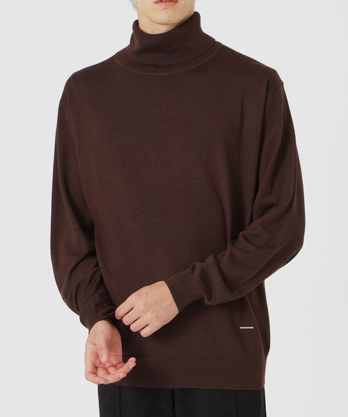 LOVELESS（ラブレス）の「ハイゲージウォッシャブルタートル（ニット/セーター・メンズ・グレー系その他2/オフホワイト/ブラウン系その他5/ブラック・M/S/L）」の8枚目の写真