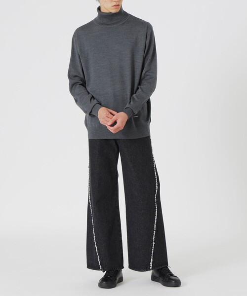 LOVELESS（ラブレス）の「ハイゲージウォッシャブルタートル（ニット/セーター・メンズ・グレー系その他2/オフホワイト/ブラウン系その他5/ブラック・M/S/L）」の10枚目の写真