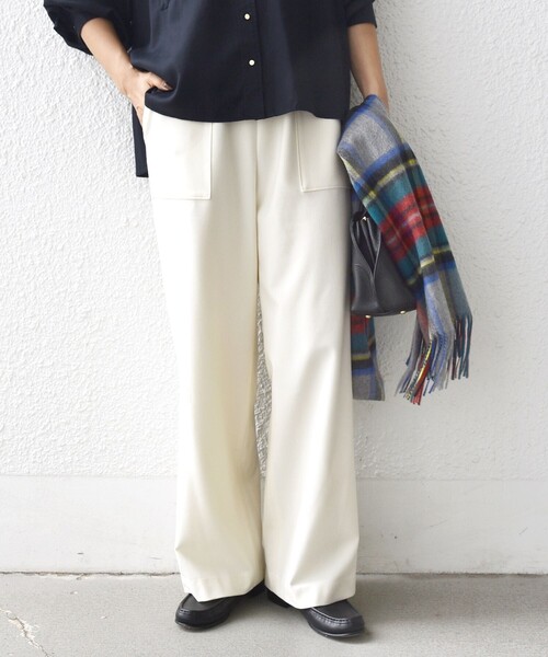 シップス（SHIPS）/〈手洗い可能〉両面起毛 ポケット デザイン ドロスト パンツ 手洗い可能〉両面起毛 ポケット デザイン ドロスト パンツ（その他