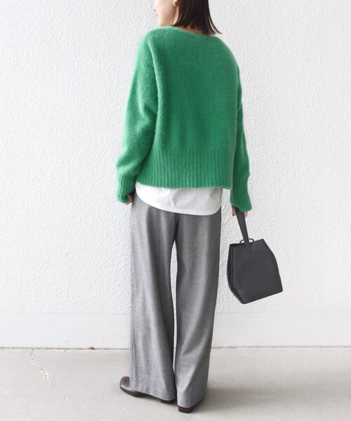 SHIPS（シップス）の「〈手洗い可能〉両面起毛 ポケット デザイン ドロスト パンツ（その他パンツ・レディース・ブラック/ネイビー/オフホワイト/ダークグレー・34/36/38/40）」の13枚目の写真