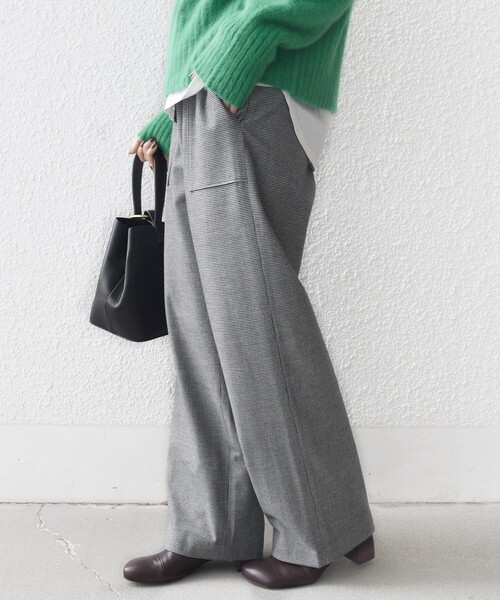 SHIPS（シップス）の「〈手洗い可能〉両面起毛 ポケット デザイン ドロスト パンツ（その他パンツ・レディース・ブラック/ネイビー/オフホワイト/ダークグレー・34/36/38/40）」の16枚目の写真