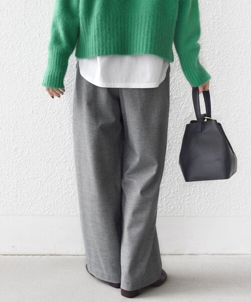 SHIPS（シップス）の「〈手洗い可能〉両面起毛 ポケット デザイン ドロスト パンツ（その他パンツ・レディース・ブラック/ネイビー/オフホワイト/ダークグレー・34/36/38/40）」の17枚目の写真