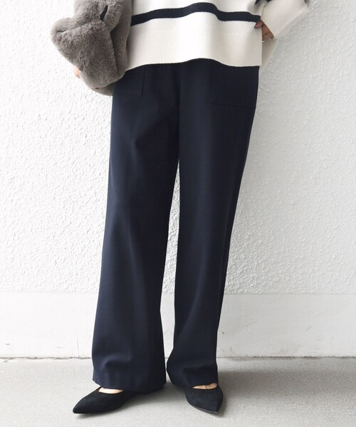 手洗い可能〉両面起毛 ポケット デザイン ドロスト パンツ（その他