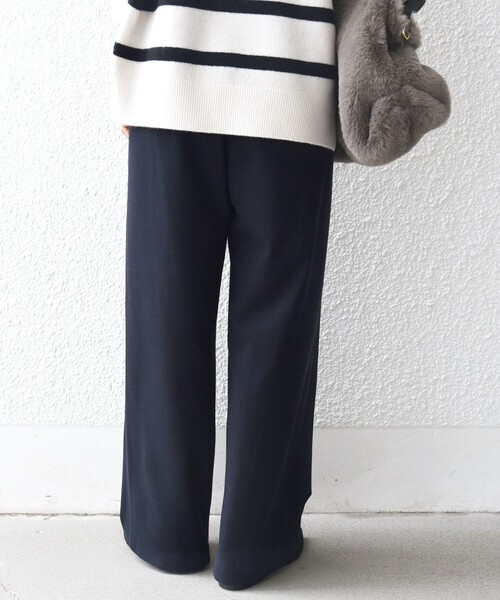 手洗い可能〉両面起毛 ポケット デザイン ドロスト パンツ（その他