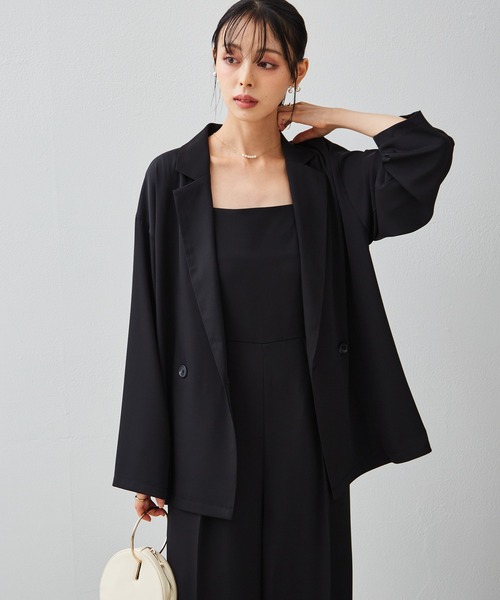 RANAN（ラナン）の「【2点セット】洗える/防シワ　オールインワンドレスセットアップ（パンツドレス・レディース・グレー/ブラック・LL/L/M/S）」の4枚目の写真