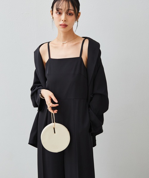 RANAN（ラナン）の「【2点セット】洗える/防シワ　オールインワンドレスセットアップ（パンツドレス・レディース・グレー/ブラック・LL/L/M/S）」の8枚目の写真