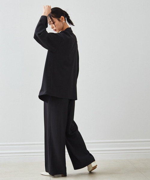 RANAN（ラナン）の「【2点セット】洗える/防シワ　オールインワンドレスセットアップ（パンツドレス・レディース・グレー/ブラック・LL/L/M/S）」の7枚目の写真