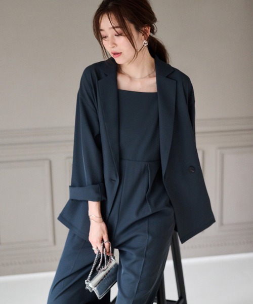 RANAN（ラナン）の「【2点セット】洗える/防シワ　オールインワンドレスセットアップ（パンツドレス・レディース・グレー/ブラック・LL/L/M/S）」の21枚目の写真