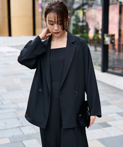 RANAN（ラナン）の「【2点セット】洗える/防シワ　オールインワンドレスセットアップ（パンツドレス・レディース・グレー/ブラック・LL/L/M/S）」の12枚目の写真