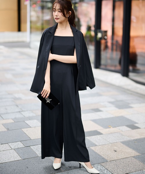 RANAN（ラナン）の「【2点セット】洗える/防シワ　オールインワンドレスセットアップ（パンツドレス・レディース・グレー/ブラック・LL/L/M/S）」の13枚目の写真