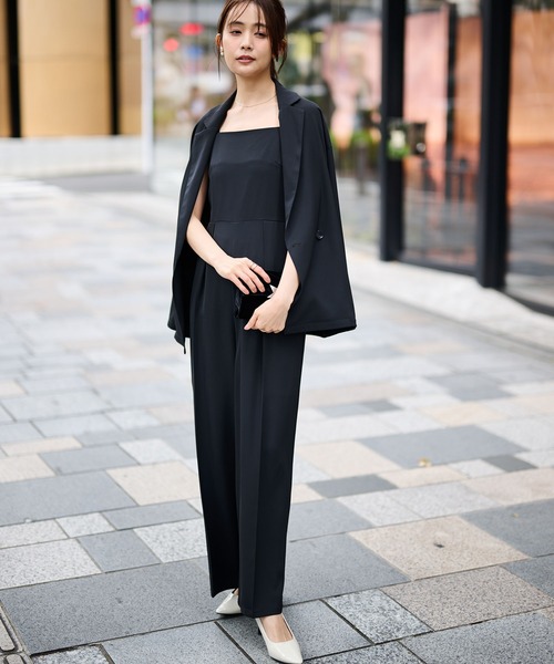 RANAN（ラナン）の「【2点セット】洗える/防シワ　オールインワンドレスセットアップ（パンツドレス・レディース・グレー/ブラック・LL/L/M/S）」の14枚目の写真