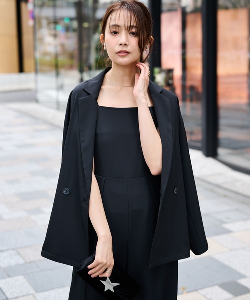 RANAN（ラナン）の「【2点セット】洗える/防シワ　オールインワンドレスセットアップ（パンツドレス・レディース・グレー/ブラック・LL/L/M/S）」の15枚目の写真