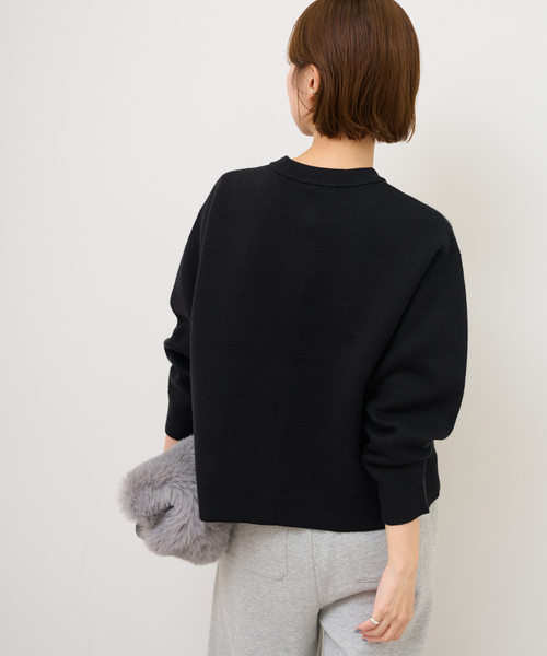 JOURNAL STANDARD relume(ジャーナルスタンダード レリューム)の「ダブルニットメタルボタンカーディガン(カーディガン/ボレロ・レディース・チャコールグレー/ブラック・FREE)」の11枚目の写真