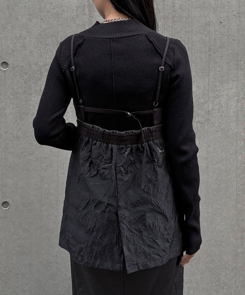 &g'aime（アンジェム）の「【&g'aime】ジャガードビスチェ　Jacquard Bustier（ベスト・レディース・ブラック/グレイッシュベージュ・FREE）」の9枚目の写真