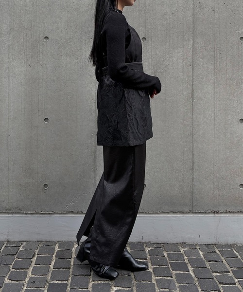 &g'aime（アンジェム）の「【&g'aime】ジャガードビスチェ　Jacquard Bustier（ベスト・レディース・ブラック/グレイッシュベージュ・FREE）」の11枚目の写真