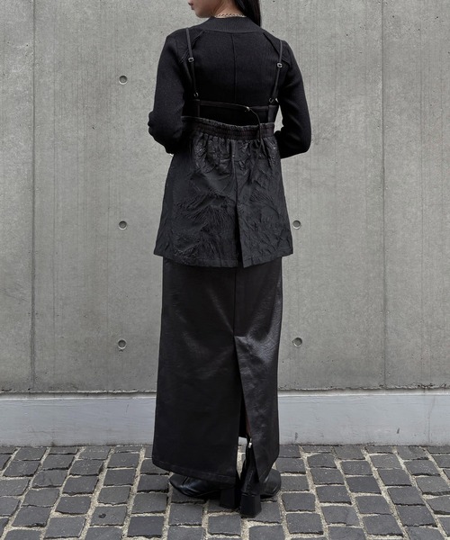 &g'aime（アンジェム）の「【&g'aime】ジャガードビスチェ　Jacquard Bustier（ベスト・レディース・ブラック/グレイッシュベージュ・FREE）」の12枚目の写真