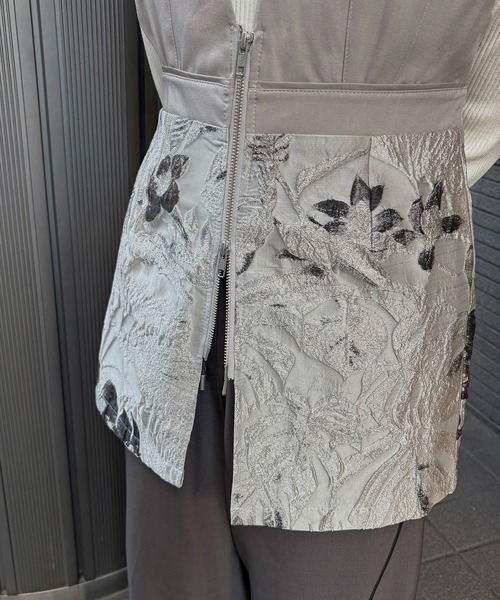 &g'aime（アンジェム）の「【&g'aime】ジャガードビスチェ　Jacquard Bustier（ベスト・レディース・ブラック/グレイッシュベージュ・FREE）」の21枚目の写真