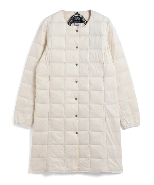 TAION(タイオン)の「TAION/タイオン/CREW NECK LONG DOWN JKT(ダウンジャケット/コート・レディース・オフホワイト/ブラック・S/M/L)」の3枚目の写真