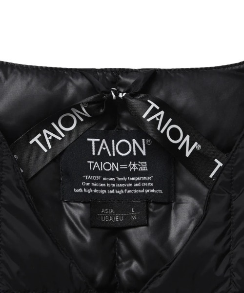 TAION(タイオン)の「TAION/タイオン/CREW NECK LONG DOWN JKT(ダウンジャケット/コート・レディース・オフホワイト/ブラック・S/M/L)」の4枚目の写真