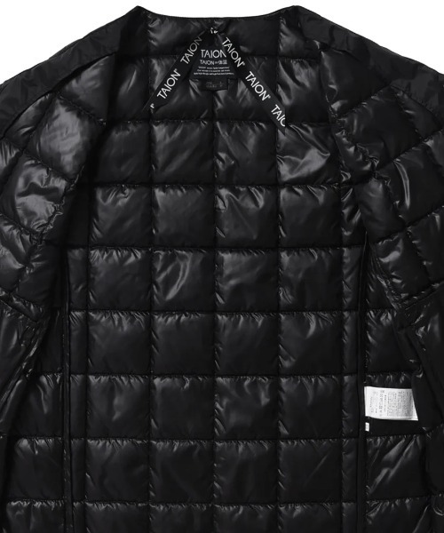 TAION(タイオン)の「TAION/タイオン/CREW NECK LONG DOWN JKT(ダウンジャケット/コート・レディース・オフホワイト/ブラック・S/M/L)」の10枚目の写真