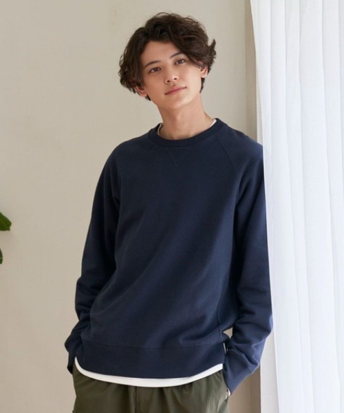 TIGORA（ティゴラ）の「ティゴラ TIGORA スウェットシャツ SOLOTEX(R)使用（スウェット・メンズ・オフホワイト/ライトグレー/ネイビー・SS/S/M/L/LL/3L）」の8枚目の写真