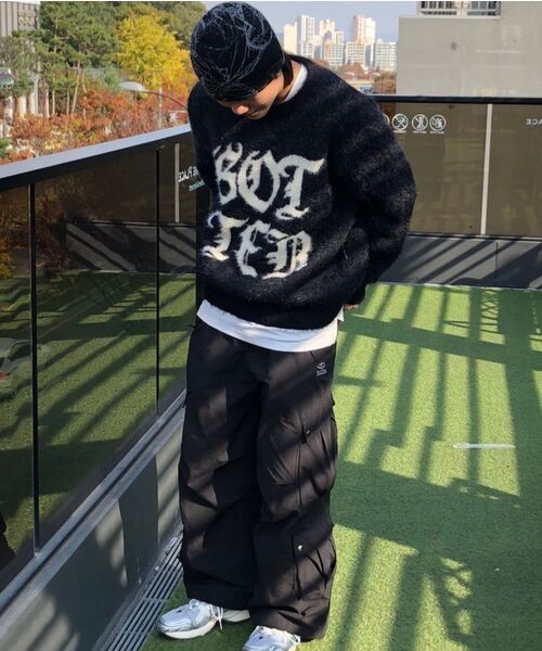 FLAREUP（フレアアップ）の「Chaos Knit Beanie (FL-715)（ニットキャップ/ビーニー・レディース・ブラック・FREE）」の8枚目の写真