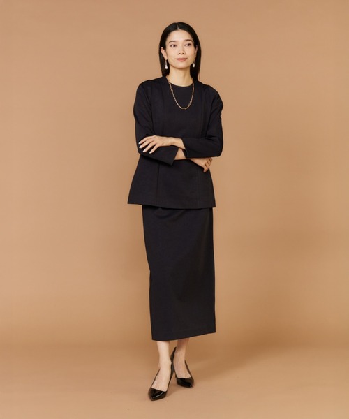 INED（イネド）の「ダンボールニット ペプラムブラウス【セットアップ対応】（シャツ/ブラウス・レディース・ネイビー・11号/9号/7号）」の7枚目の写真
