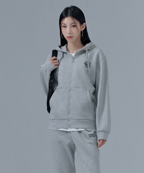 CHASECULT(チェイスカルト)の「共用 起毛 フードジップアップ-CFZU4307C0B(パーカー・メンズ・ライトグレー・105/110/90/95/100)」の2枚目の写真