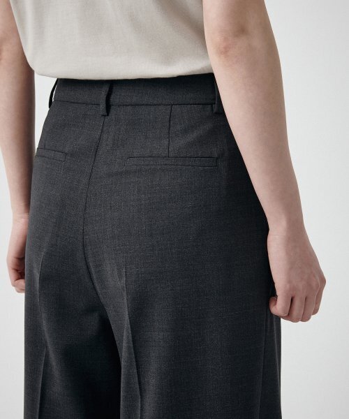 MUSINSA STANDARD WOMAN（ムシンサスタンダードウーマン）の「ウィメンズサマーウールワンタックワイドヒドゥンバンディングスラックス[チャコールグレー]（スラックス・レディース・その他・34/32/30/24/25/26/27/28/29）」の7枚目の写真