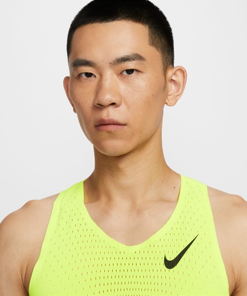NIKE（ナイキ）の「ナイキ NIKE ナイキ DF ADV エアロスイフト シングレット（タンクトップ・メンズ・ライトグリーン・S/M/L/LL）」の3枚目の写真