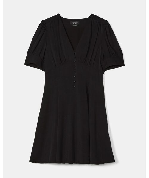 kate spade new york(ケイトスペード ニューヨーク)の「フルイド パフ スリーブ ミニ ドレス(ワンピース・レディース・ブラック・4/2/0)」の2枚目の写真