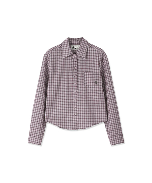 AVANDRESS(アバンドレス )の「シー ミニマル チェック シャツ - 3COL(シャツ/ブラウス・レディース・ブラック/パープル/ブルー・FREE)」の3枚目の写真