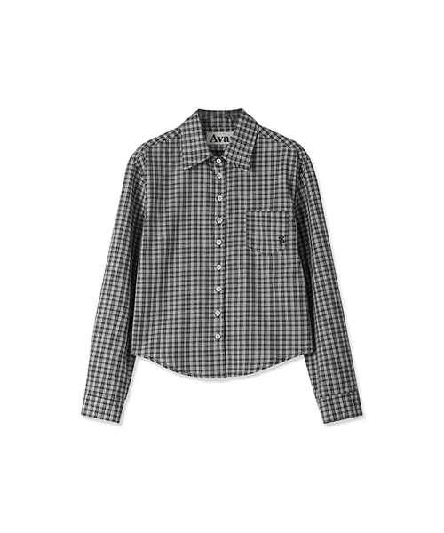 AVANDRESS(アバンドレス )の「シー ミニマル チェック シャツ - 3COL(シャツ/ブラウス・レディース・ブラック/パープル/ブルー・FREE)」の1枚目の写真