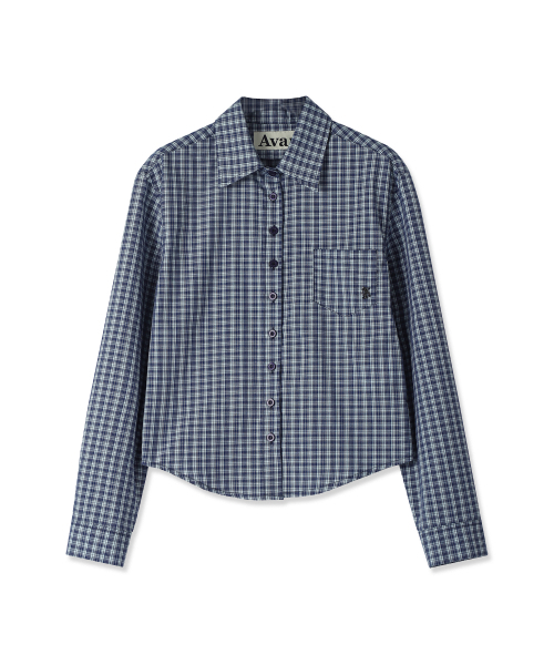 AVANDRESS(アバンドレス )の「シー ミニマル チェック シャツ - 3COL(シャツ/ブラウス・レディース・ブラック/パープル/ブルー・FREE)」の6枚目の写真