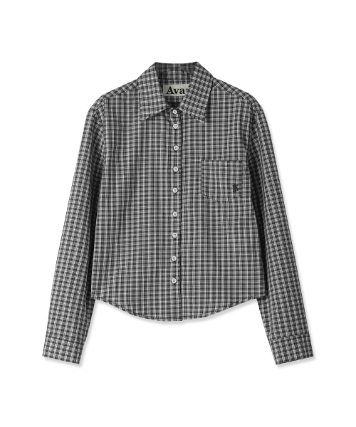 AVANDRESS(アバンドレス )の「シー ミニマル チェック シャツ - 3COL(シャツ/ブラウス・レディース・ブラック/パープル/ブルー・FREE)」の7枚目の写真