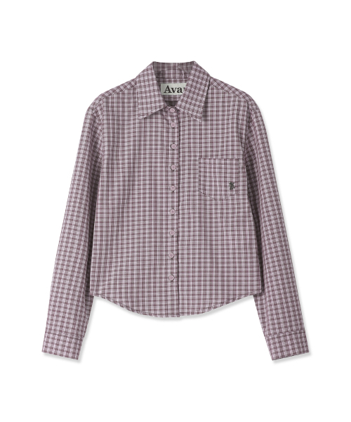 AVANDRESS(アバンドレス )の「シー ミニマル チェック シャツ - 3COL(シャツ/ブラウス・レディース・ブラック/パープル/ブルー・FREE)」の8枚目の写真