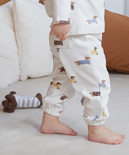 セール】【BABY】ダックスフンド柄ロングパンツ（その他ベビーウェア