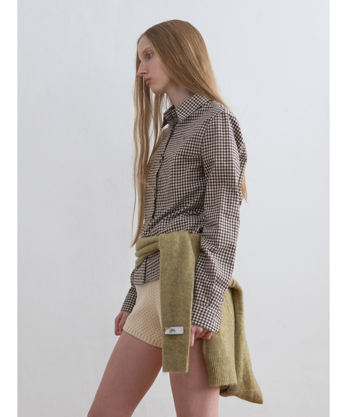 Kijun(キジュン)の「Twin Button Check Shirt Brown(シャツ/ブラウス・レディース・その他・SMALL/MEDIUM)」の2枚目の写真