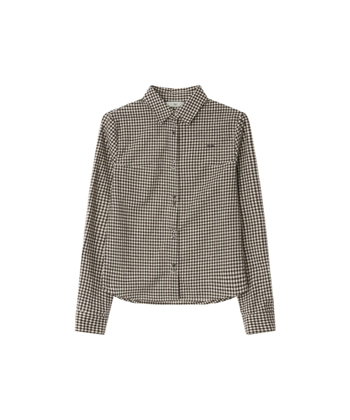 Kijun(キジュン)の「Twin Button Check Shirt Brown(シャツ/ブラウス・レディース・その他・SMALL/MEDIUM)」の5枚目の写真