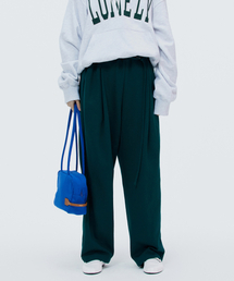 NOHANT（ノアン）の「ONE TUCK JERSEY BELT PANTS  DEEP GREEN（スウェットパンツ）」