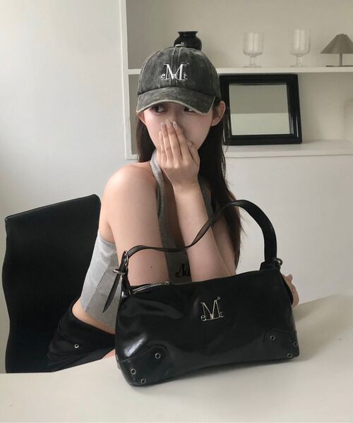 MUCENT（ムセント）の「シグニチャーボールキャップ（ストーンウォッシングカキ）（キャップ・レディース・カーキ系・FREE）」の3枚目の写真