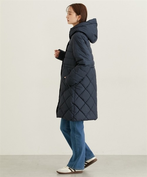 nissen（ニッセン）の「キルトＭＩＸファイバーダウンコート（ダウンジャケット/コート・レディース・ネイビー/チャコール/ブラック・M/L/LL）」の11枚目の写真