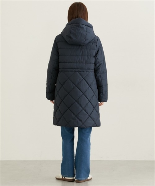 nissen（ニッセン）の「キルトＭＩＸファイバーダウンコート（ダウンジャケット/コート・レディース・ネイビー/チャコール/ブラック・M/L/LL）」の12枚目の写真