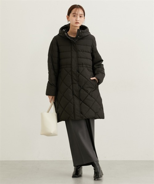 nissen（ニッセン）の「キルトＭＩＸファイバーダウンコート（ダウンジャケット/コート・レディース・ネイビー/チャコール/ブラック・M/L/LL）」の15枚目の写真