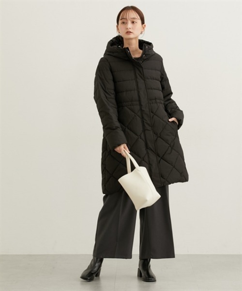 nissen（ニッセン）の「キルトＭＩＸファイバーダウンコート（ダウンジャケット/コート・レディース・ネイビー/チャコール/ブラック・M/L/LL）」の16枚目の写真