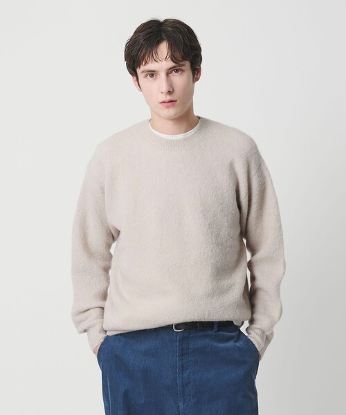 セール】エアシャギー アルパカ クルーネック ニット（ニット/セーター