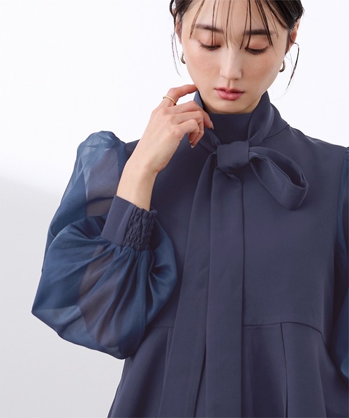 UR'S(ユアーズ)の「シアースリーブペプラムトップス×パンツ/セットアップ(セットアップ・レディース・ピンクベージュ/ブラック/ネイビー・M/S/L)」の14枚目の写真