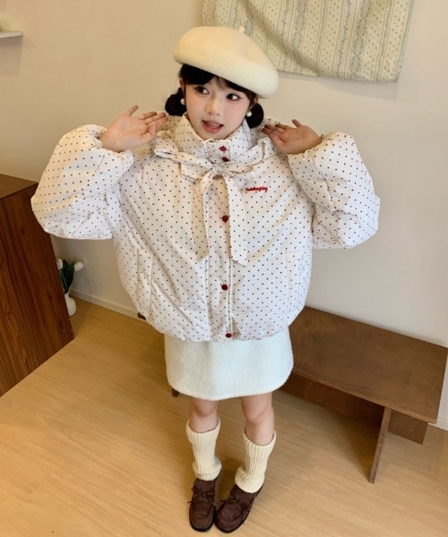 セール】Y2K トッド柄リボン仕様 エコダウンジャケット（ダウン