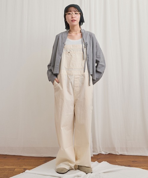 fig London(フィグロンドン)の「Yeti overall(サロペット/オーバーオール・レディース・ブラック/アイボリー/ベージュ・FREE)」の1枚目の写真