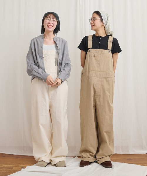 fig London(フィグロンドン)の「Yeti overall(サロペット/オーバーオール・レディース・ブラック/アイボリー/ベージュ・FREE)」の5枚目の写真
